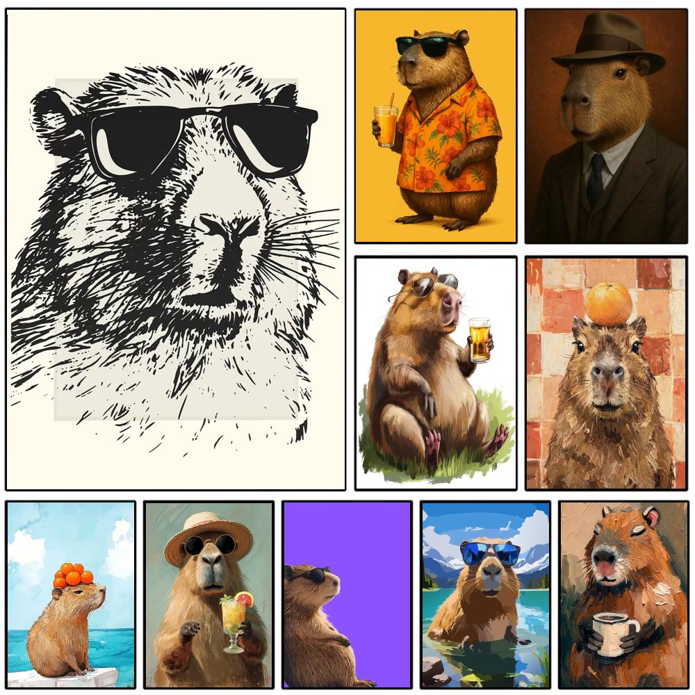 Sunglasses Capybara Print Wall - Esports And Gaming Lounge review and price