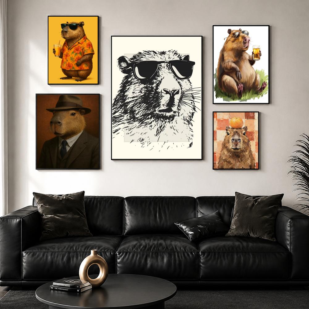 Sunglasses Capybara Print Wall - Esports And Gaming Lounge review and price