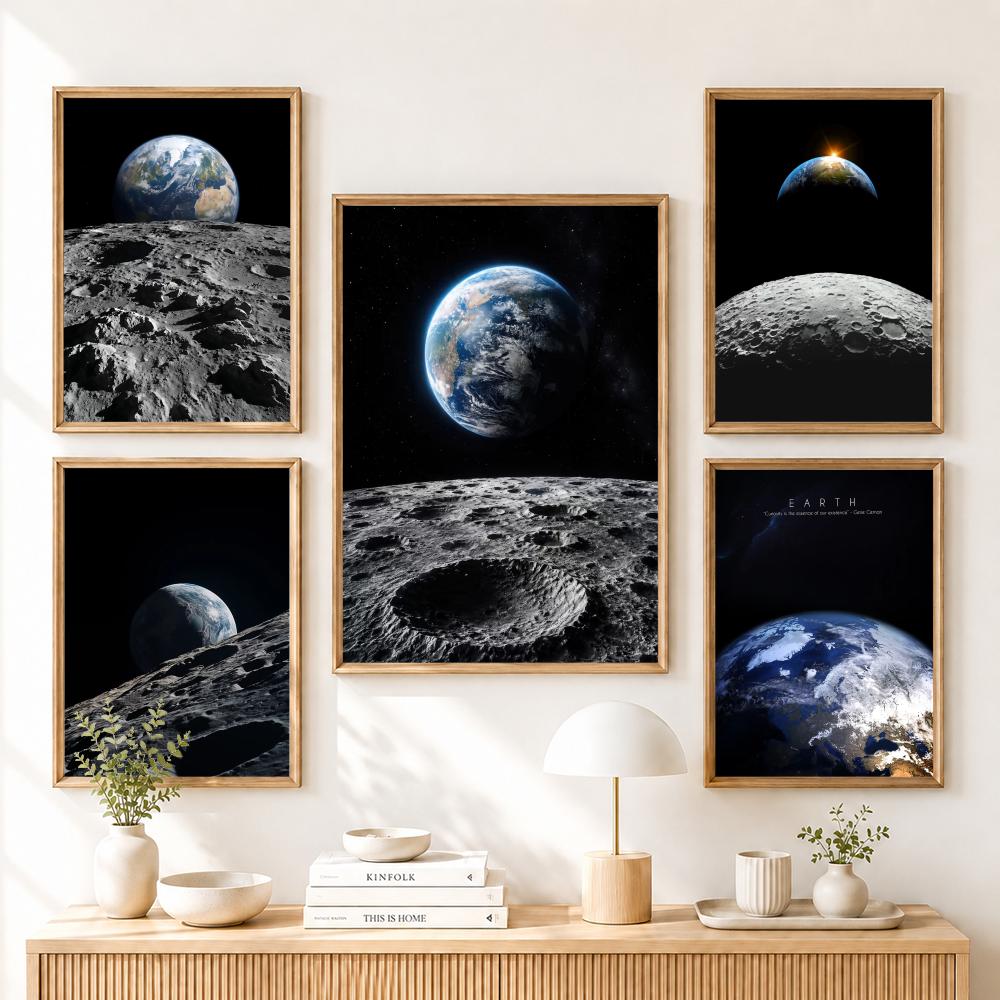 Earth and Moon Painting Canvas - Esports And Gaming Lounge review and price