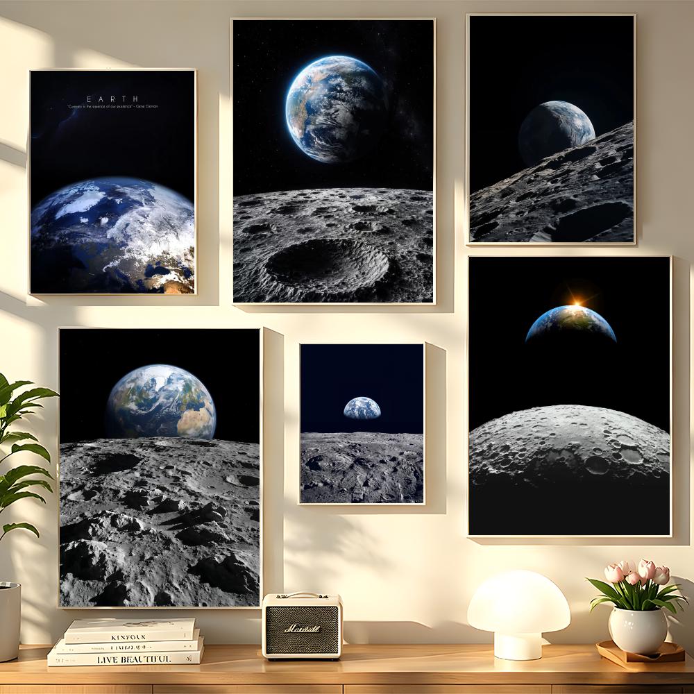 Earth and Moon Painting Canvas - Esports And Gaming Lounge review and price