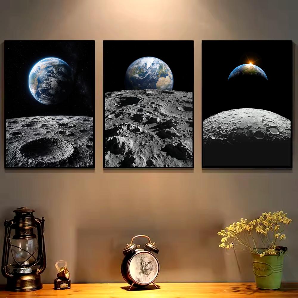 Earth and Moon Painting Canvas - Esports And Gaming Lounge review and price